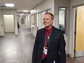 Robert Moroz, integrated director outpatient and community services at Hotel-Dieu Grace Healthcare/Canadian Mental Health Association, tours the new Transitional Stability Centre on Dec. 2, 2016.  (JASON KRYK/Windsor Star)