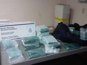 Canadian border officers at the Ambassador Bridge have seized 37 kg of cocaine that was hidden in a fruit shipment on Dec. 27.