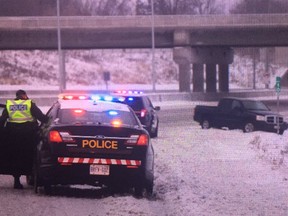 Windsor police and OPP dealt with numerous collisions in slick conditions on January 10, 2017.