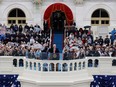 President Donald Trump delivers his inaugural address after being sworn in as the 45th president of the United States during the 58th Presidential Inauguration at the U.S. Capitol, in Washington on Friday, Jan. 20, 2017. THE CANADIAN PRESS/AP-Patrick Semansky