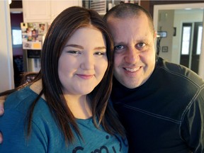 Paige Grossutti, 14, and her dad, Gary Grossutti