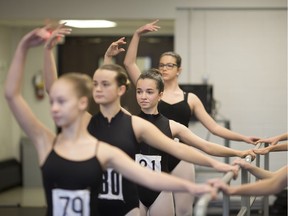 Dancers audition for Canada's National Ballet School at St. Clair College, Saturday, January 7, 2017.