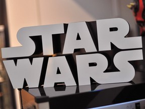 This photo taken on Nov. 24, 2015 shows a Star Wars logo sign inside Rancho Obi-Wan, the world's largest private collection of Star Wars memorabilia, in Petaluma, Calif. The next chapter in the beloved blockbuster Star Wars saga has a title: Episode VIII will tell the tale of The Last Jedi. Lucasfilm on Jan. 23, 2017 released the title without additional explanation. The film, directed by Rian Johnson, is due in theatres on Dec. 15, 2017.