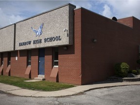 The exterior of Harrow District High School is pictured on June 16, 2016.