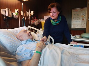 Hotel-Dieu Grace Healthcare is allowing visitors 24/7 access to their facility. Linda Durante visits her husband Giovanni Durante on Jan. 17, 2017 at the hospital.