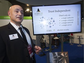 Joe Latouf, president of Cora Cyber Security, is pictured at the North American International Auto Show on Jan. 8, 2017.