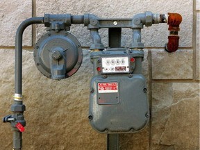 A natural gas meter on a new home is shown in this file photo.