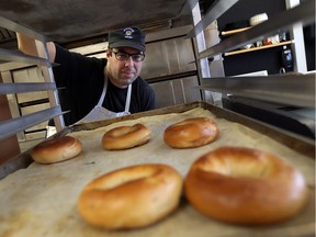 Tristan Fehrenbach, owner of The Earnest Bagel Company, is photographed at his store in Windsor on Jan. 19, 2017. Fehrenbach set up shop outside of the core after he struggled to lease space downtown.