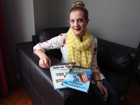 Local author Kara Kootstra is photographed with her two children's books at her home in Windsor on Jan. 9, 2017.