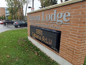 The entrance to Huron Lodge in Windsor.