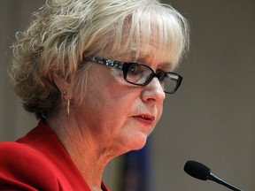 Janice Kaffer, president and CEO of Hotel-Dieu Grace Healthcare, speaks during the annual Athena Scholarship Luncheon at the Caboto Club in Windsor on Oct. 28, 2016.