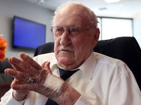 Canadian navy veteran Tommy Simpson describes his experience in the Royal Canadian Navy during the Battle of the Atlantic on May 7, 2013.