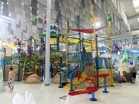The inside of Adventure Bay Family Water Park is seen on Windsor on Feb. 12, 2016.