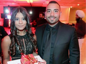 Annie Semaan, left, and Vince Pugliese during Win a Day with a Doctor Red and Black Gala held at the Fogolar Furlan Club on Jan. 13, 2017.  Fundraiser for Medecins Sans Frontieres/Doctors Without Borders.