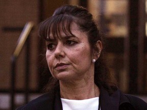 Former Windsor immigration lawyer Sandra Zaher leaves the Superior Court building in November 2014. On Jan. 25, 2017, Zaher was sentenced to one year in jail for fabricating a refugee claim for a client.