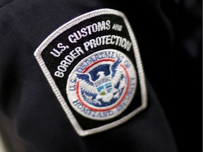 A U.S. Customs and Border Protection officer's patch is seen on March 4, 2015 in Miami, Fla.