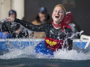 Participants brave the cold at the 3rd annual St. Clair College Polar Plunge for Special Olympics Ontario at the College's main campus, Saturday, Feb. 4, 2017.