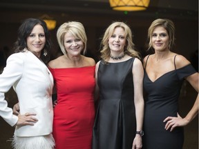 Shannon Brain, left, Stacey Baker, Joey Braithwaite, and Nicole Hebert attend the Transition to Betterness Gala at Caesars Windsor on Jan. 28, 2017.