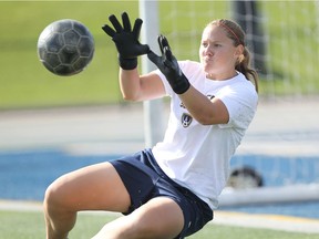 Krystin Lawrence, seen here in practice with the Windsor Lancers on Sept. 14, 2014, is the first athlete ever to be nominated in three WESPY categories.