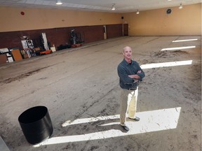 Doug Clarke, general manager of the Verdi Club in Amherstburg, is shown on Feb. 13, 2017. The club is being rebranded as the Fort Fun Centre and will feature a bowling alley, go-cart track, camp ground and other attractions. He's shown inside the existing indoor bocce ball lanes that will be the location of the new bowling alley.