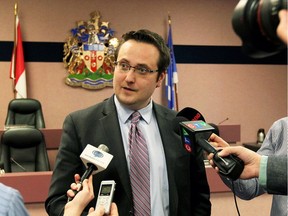 Coun. Irek Kusmierczyk speaks with the media  after a city council meeting in this file photo from Feb. 6, 2017.