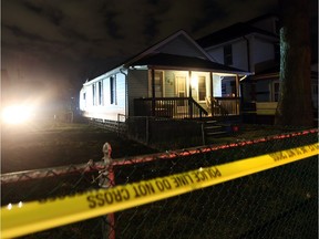 Windsor police have taped off a home on University Avenue East near Louis Avenue in Windsor on Feb. 21, 2017.