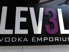 A Lev3l Vodka Emporium sign is shown in this July 28, 2014 file photo.