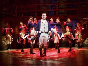 Miguel Cervantes performs in the musical &ampquot;Hamilton&ampquot; in Chicago in this 2016 handout photo. The smash musical &ampquot;Hamilton&ampquot; is headed to Toronto. Mirvish Productions says a touring production of the 11-time Tony Award-winning show will be a part of its 2019-20 subscription season. THE CANADIAN PRESS/HO - Mirvish Productions, Joan Marcus *MANDATORY CREDIT*