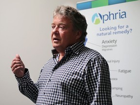 Aphria CEO Vic Neufeld is shown on Feb. 18, 2016 in Leamington, Ont.