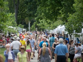 Thousands of people crowd Windsor's Willistead Park for Art in the Park in June 2016.