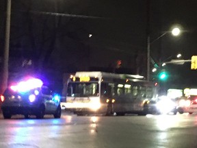 Windsor Police investigate after an altercation between two people on a city bus sent one person to hospital with serious injuries, Saturday, March 18, 2017.   (twitpic)