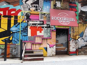 The Belt, a trendy alley section, part of The Z Park complex in downtown Detroit, on March 2, 2017. This alley has entrances to several establishments including Rockerfellers Bar and Grill.