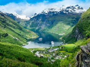 Geiranger fjord in Norway, home to the happiest people in the world, according to a UN study called the World Happiness Report. Canada ranked seventh in the report.
