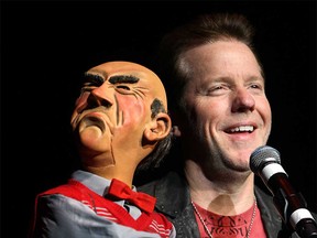 Comedy ventriloquist Jeff Dunham and one of his puppets - "Walter" - performing at Caesars Windsor in February 2010.
