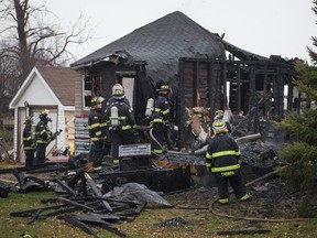 A house in the 1800 block of Mersea Road D in Leamington was destroyed following a massive blaze on March 31, 2017.
