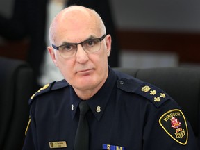 Windsor police Chief Al Frederick is shown during a Police Board meeting on Friday, March 31, 2017.