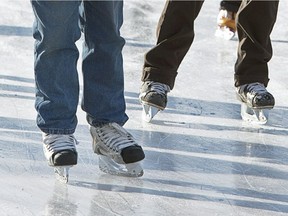 Skaters take to the ice as the Oval opens for the season on Christmas Day in Halifax on Tuesday, Dec. 25, 2012. The facility is the largest outdoor, artificially-refrigerated ice surface east of Quebec City and will be used for recreational and competitive skating.