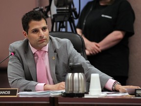 Coun. Fred Francis is seen during a city council meeting at city hall in Windsor on June 7, 2016.