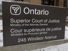 The Superior Court of Justice in WIndsor is seen in November 2014.