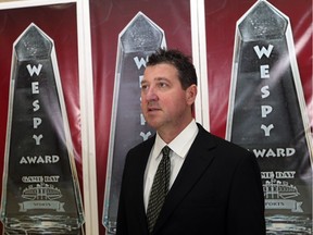 Former Windsor Spitfires assistant coach Rob Alderman was honoured with the Courage and Determination Award during Tuesday's WESPY Awards held at the Caboto Club in Windsor.