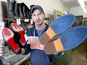 Errol Cesmeci, 35, has been repairing shoes for more than 20 years at Nu Style Shoe Repair in South Windsor. Now he's trying to sell the business before leaving in May to teach English in Spain for a few years.