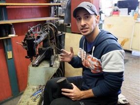 Repairing shoes has been Errol Cesmeci's livelihood for more than 20 years. But now the cobbler, seen here on March 13, 2017, plans on travelling Europe for the next segment of his life.