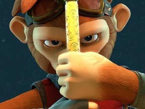 Spark (voiced by Jace Norman) prepares for battle in the animated feature film &ampquot;Spark: A Space Tail.&ampquot; THE CANADIAN PRESS/HO