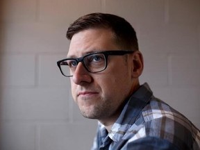 Canadian cartoonist Jeff Lemire poses for a portrait following an interview with The Canadian Press in Toronto, Ontario on Tuesday, April 25, 2017. THE CANADIAN PRESS/Cole Burston