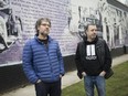 Gino Gesuale, left, and Jay Souilliere, owners of Motor Burger, pictured April 4, 2017, are interested in developing a long-vacant building on Drouillard Road for their brewing company, Motor Craft Ales.