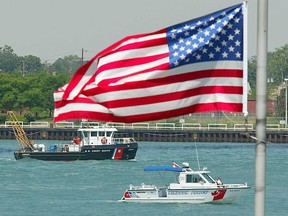 A U.S. Coast Guard vessel on the Detroit River in 2005.