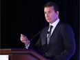Scott Brison, Canada's president of the Treasury Board, speaks at the Great Lakes Economic Forum at the Cobo Hall in Detroit, Mich., on April 25, 2017.