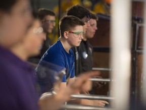 Teams compete in the 4th annual Windsor Essex Great Lakes Event FIRST Robotics Competition at the St. Denis Centre, Saturday, April 1, 2017.