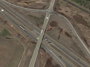 Highway 401 at Highway 40 is shown in this Google Maps image.