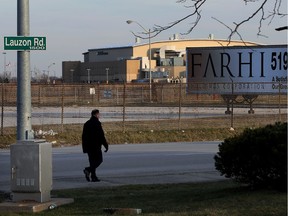 Farhi Holdings Corp. lands located on east side of Lauzon Road near WFCU Centre are seen on Jan. 6, 2016.